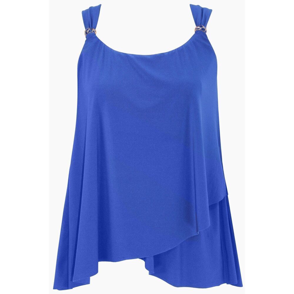 Miraclesuit NWT Razzle Dazzle Tankini Top Azul Size 12